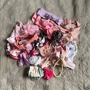 21 Assorted headbands- baby 0-6 months